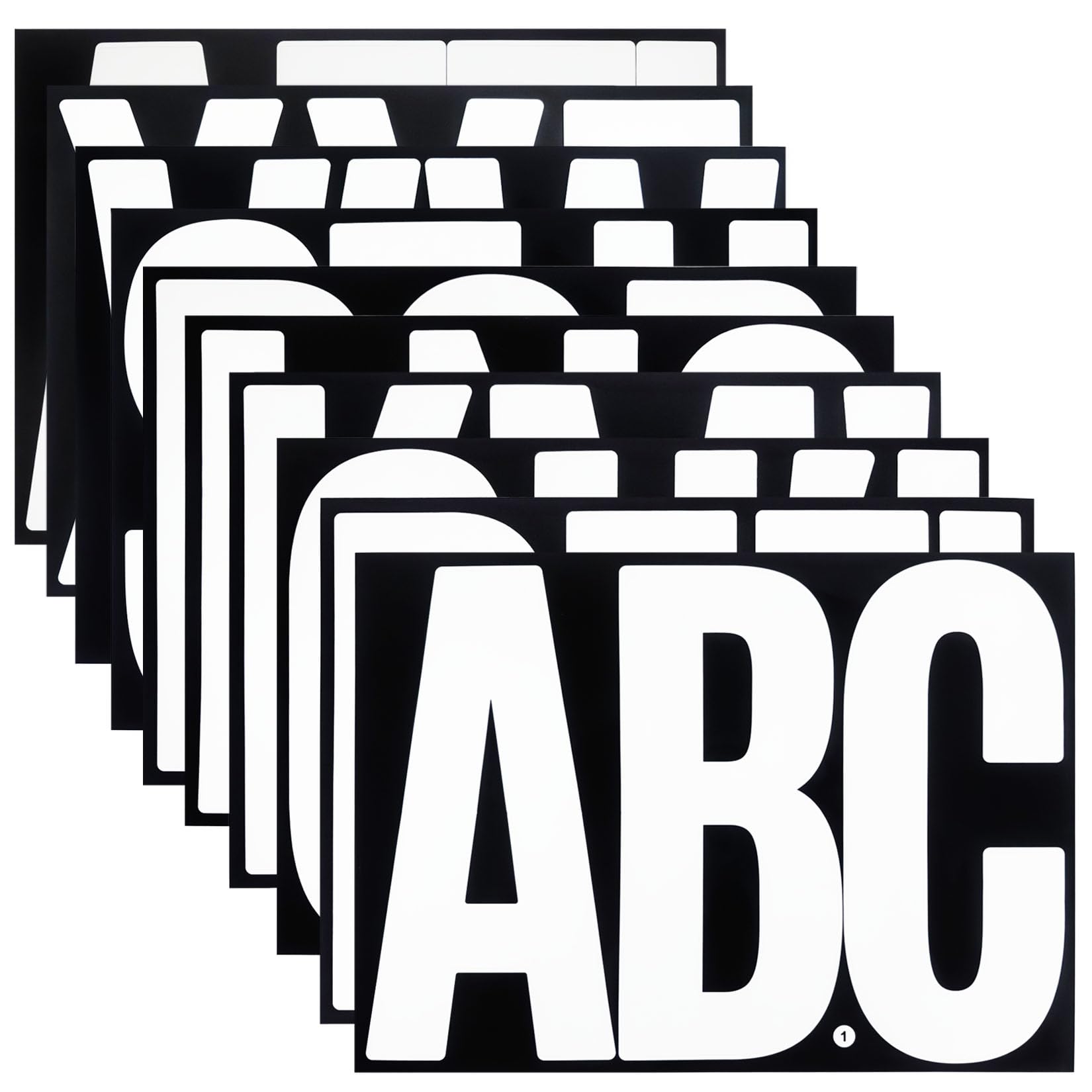 SHUNYINLAI 10 Sheets 7 Inch Bulletin Board Letters Set, Large Self Adhesive Letter Alphabet Sticker for Display, Mailbox, Garden, Warehouse,Vehicles and Signs, White