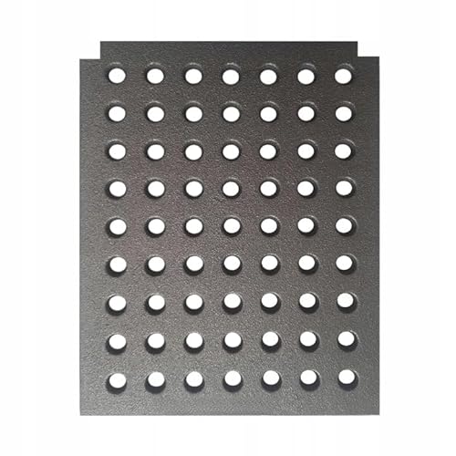 Grille de Cheminée en Fonte 29 x 29 cm | Grille de Foyer Carrée Robuste | à Cendres/Grille de Poêle Lourde | de Four/Plaque en Fonte 290x290 mm