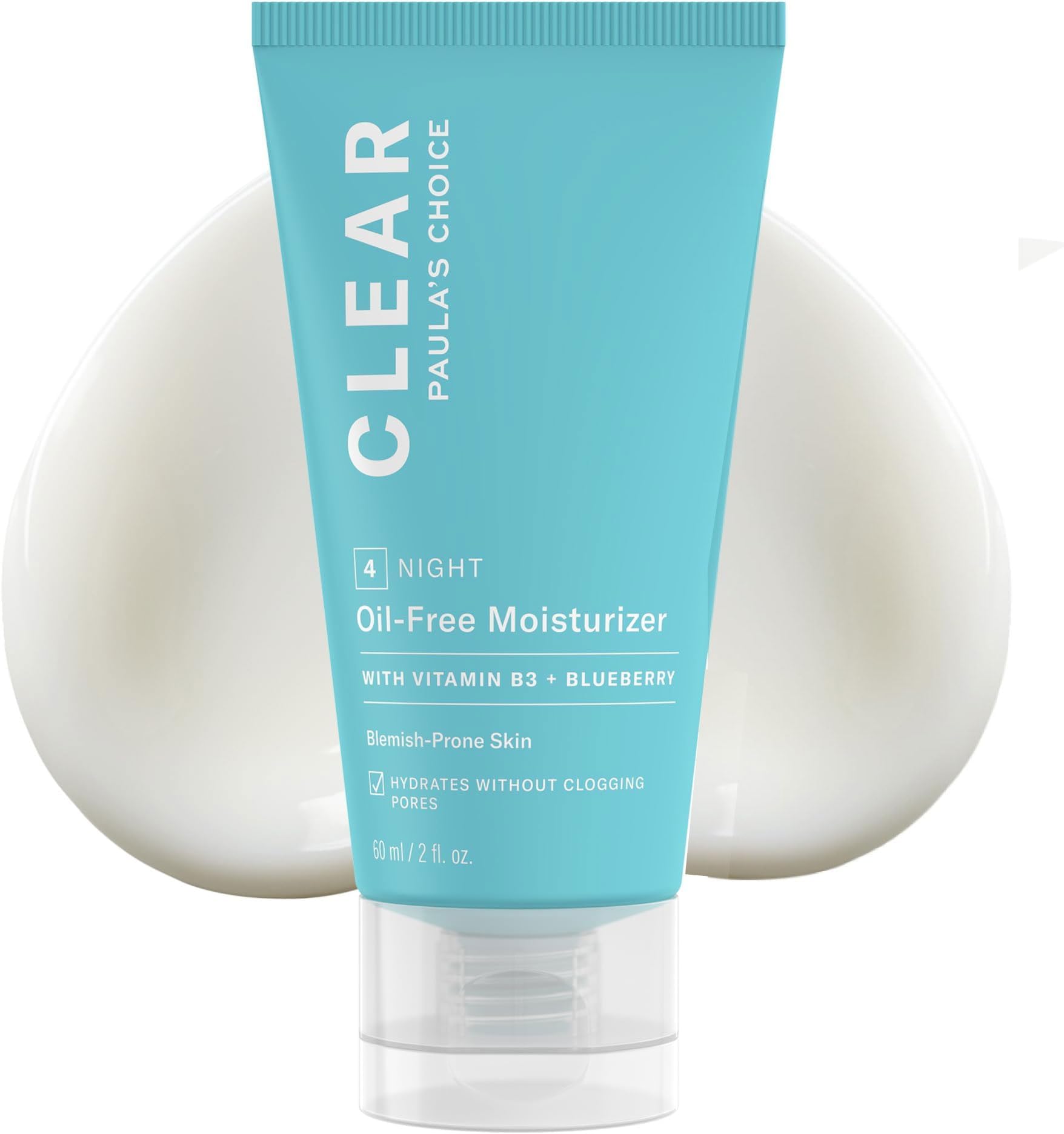 Paula's Choice CLEAR Oil-Free Face Moisturizer, Lightweight Facial Cream for Acne-Prone Skin, Hyaluronic Acid, Pore-Minimizing Niacinamide, Soothing Antioxidants, Calms Redness, Fragrance- Free