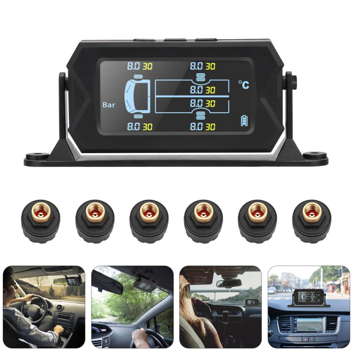 Sistema de Monitoreo de Presión de Neumáticos 6 Ruedas Tpms
