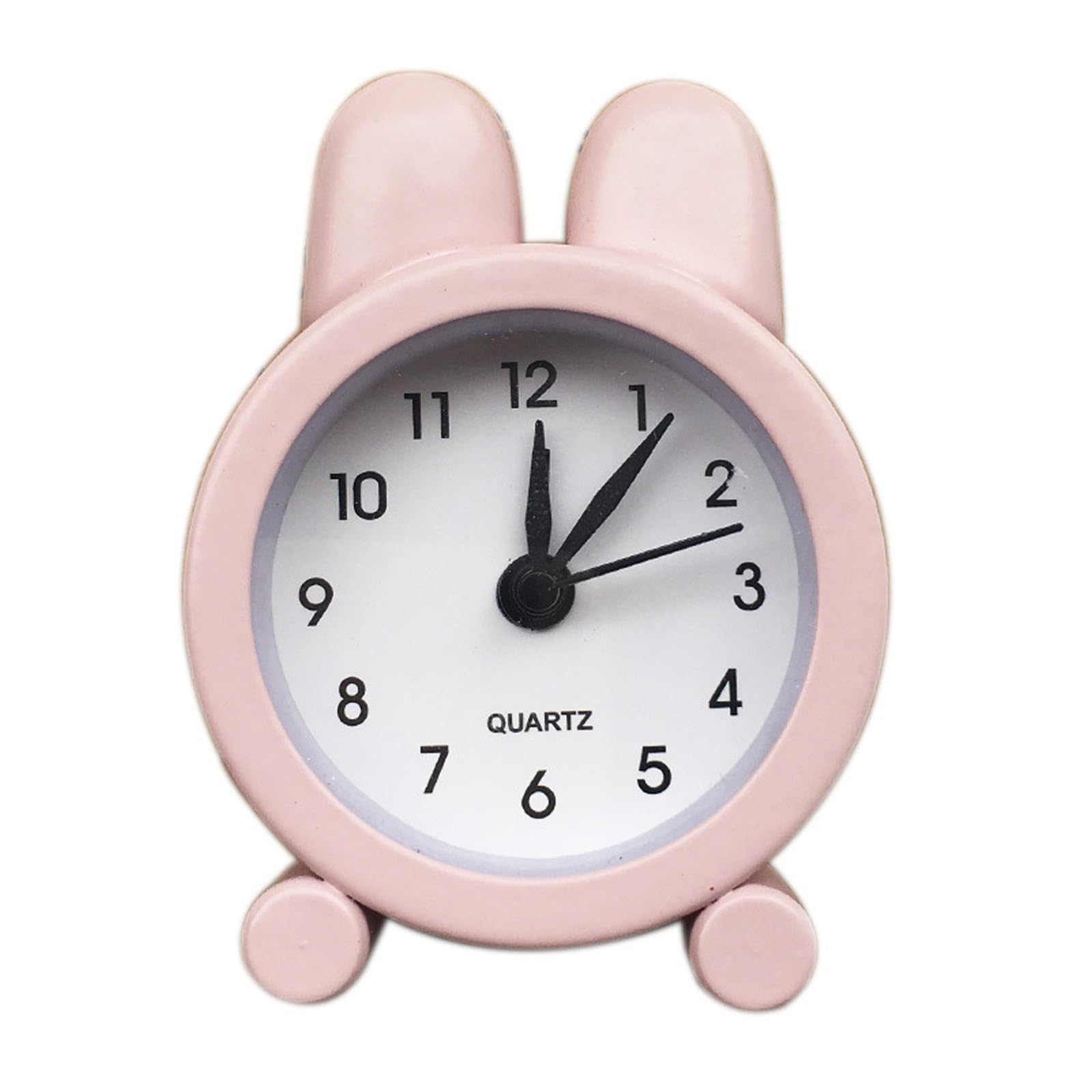 LOXGO Adorable Bunnys Alarm Clock Bedsides Clock for Kids and Adults with Simple and Digital Display