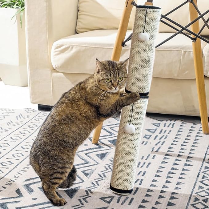 Miniatura 3 de Alfombrilla rascador de sisal natural para gatos y protectores de muebles, alfombrilla rascador para gatos, para sofá, silla y alfombras de pared