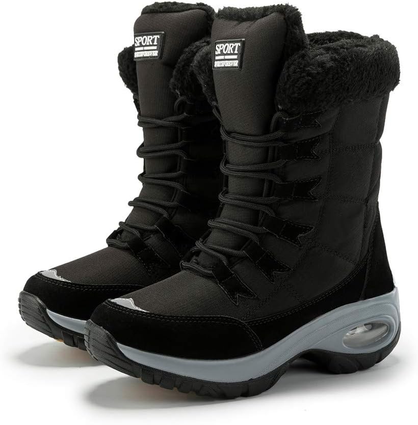 Women's Snow Boots Fashion Winter Keep Wram Ankle Boots Faux Fur Lined Shoes for Women