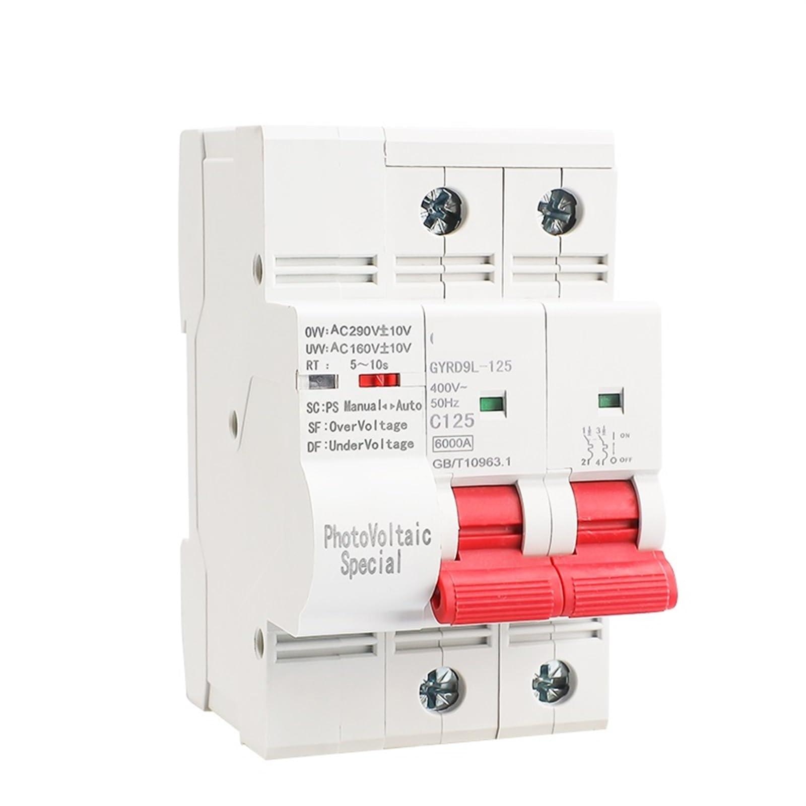 Disjoncteur photovoltaïque automatique GYRD9L-PV protège contre la surtension 63A-125A 6KA