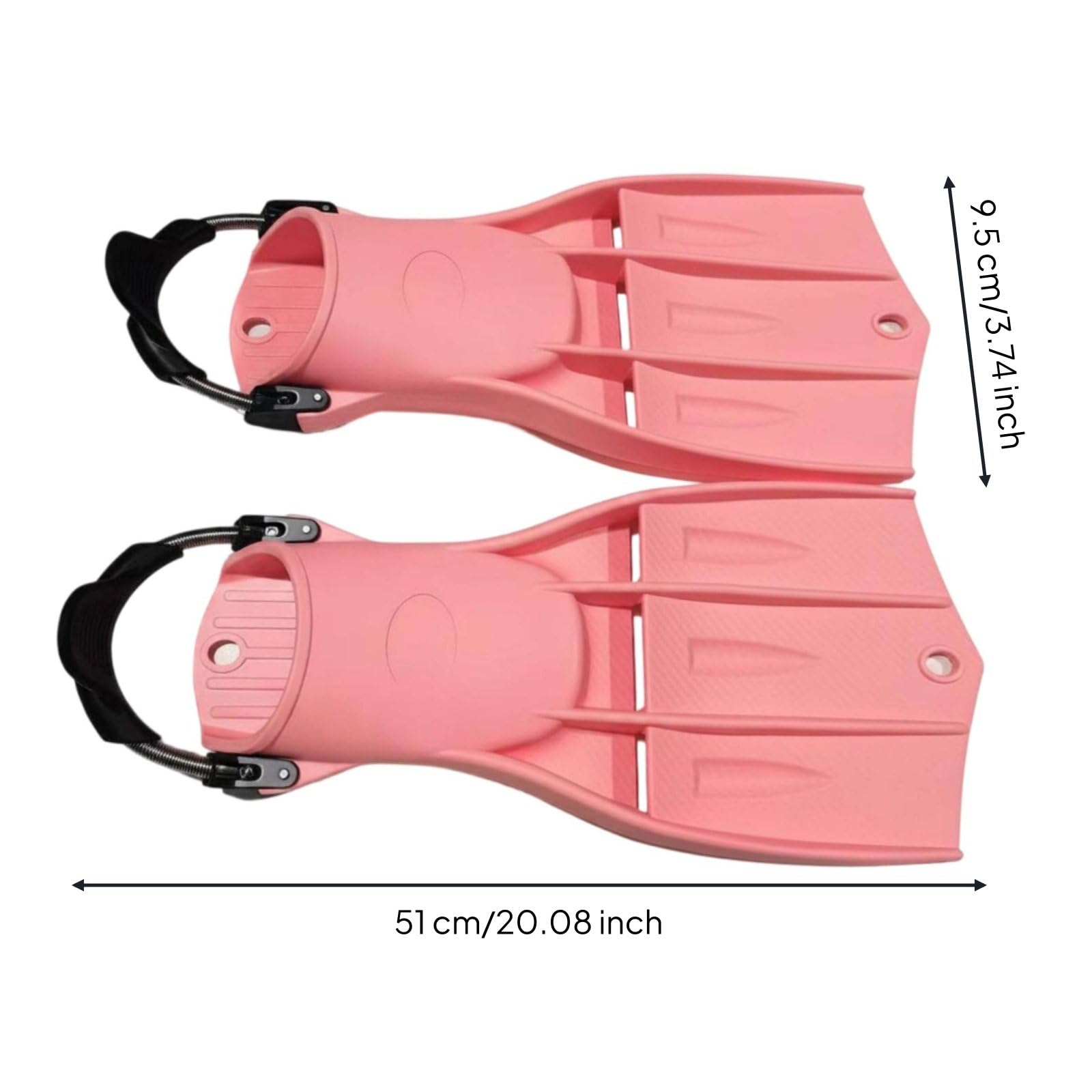 Tauchflossen Schnorchelflossen Schwimmflossen Flossenblatt Verstellbarer Federriemen TPE Gummi für Ruhigen Vortrieb Komfort Beim Kicken Flüssige , Rosa , XS/S 35-38