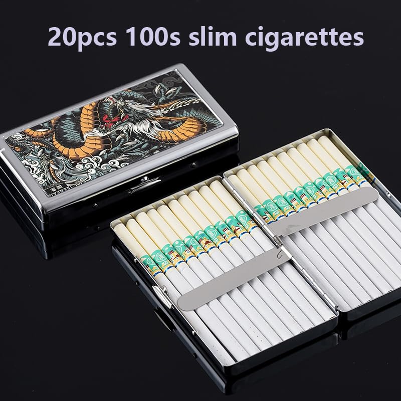 Cigarette Case 100s 20 pcs Slim Cigarettes Box/Regular Size 14 pcs  Cigarettes Case Portable Good for Slim/Regular/King Size Cigarettes  (Black01) : Amazon.com.au: Clothing, Shoes & Accessories