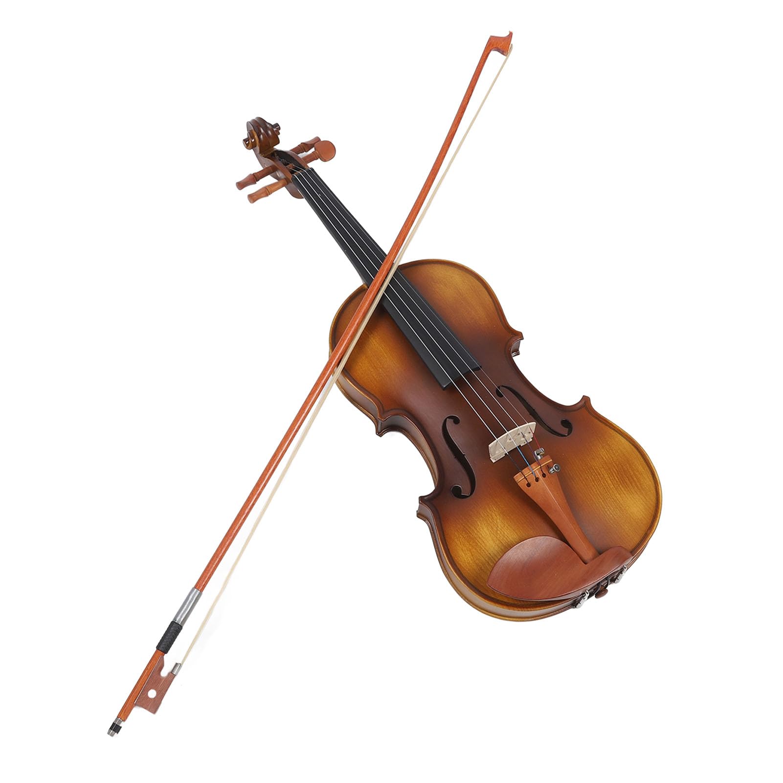 Jiawu Set di Violino per Principianti, Kit Iniziale per Violino da Costruzione in Legno Massello, Set Completo di con Accessori Completi per Principianti Bambini Adulti