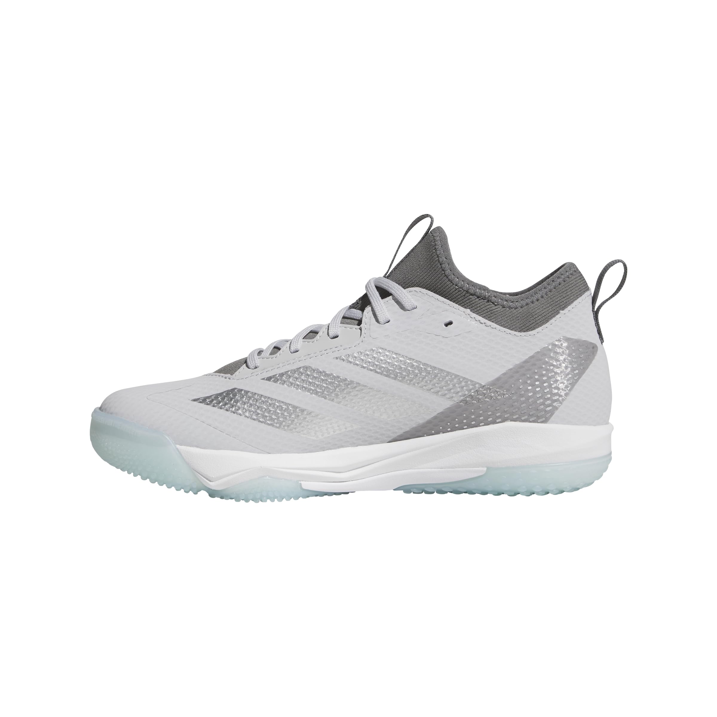 adidas Women's Adizero Instinct 2.0 Turf Trainer Softball Sneaker, Team Light Grey/Silver Metallic/Team Grey, 7.5