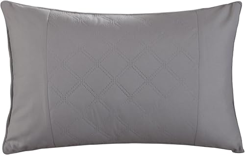 Miniatura 7 de Set de colcha edredón de 10piezas en color gris incluye set de 4sábanas, por Chic Home, Microfibra, gris, gemelo