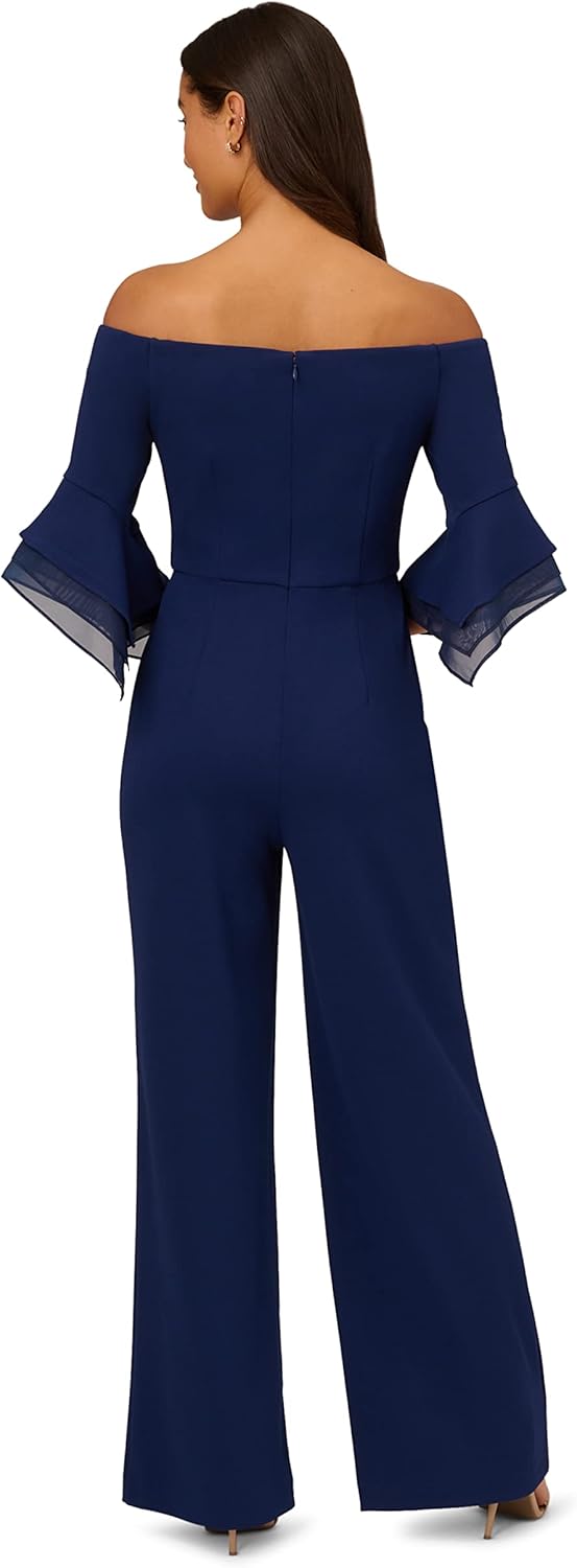 Adrianna Papell womens Organza Crepe Jumpsuit - Image 2