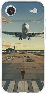 Airport Print Phone Case for iPhone 17 Air with Shockproof TPU Protection, Wireless Charging Compatible, and Anti-Yellowing, Clear Edge