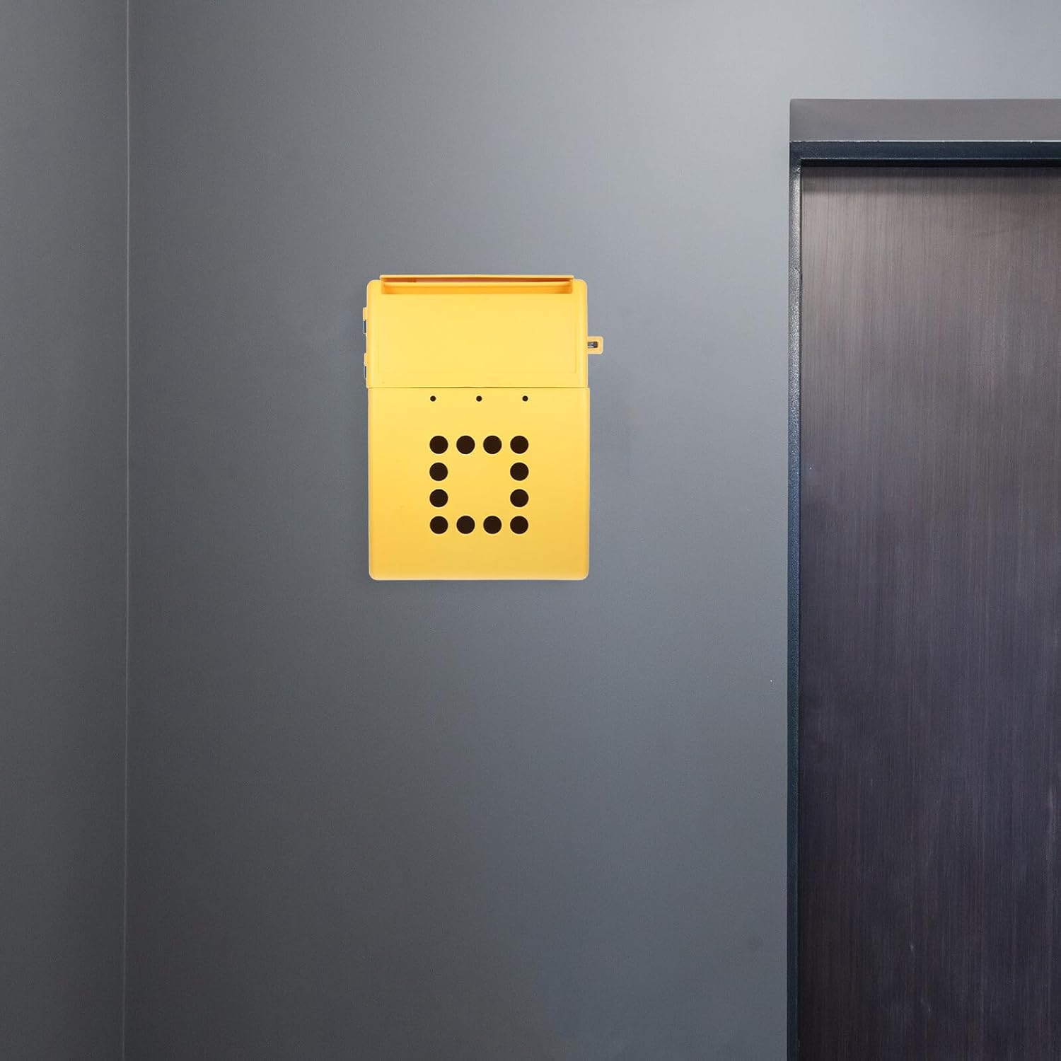 DOITOOL Lockable Plastic Wall-Mount Mailbox with Slot for Letters and Suggestions, Hanging Mailbox with Key Lock, Outdoor Letter Box for Home and Office Use