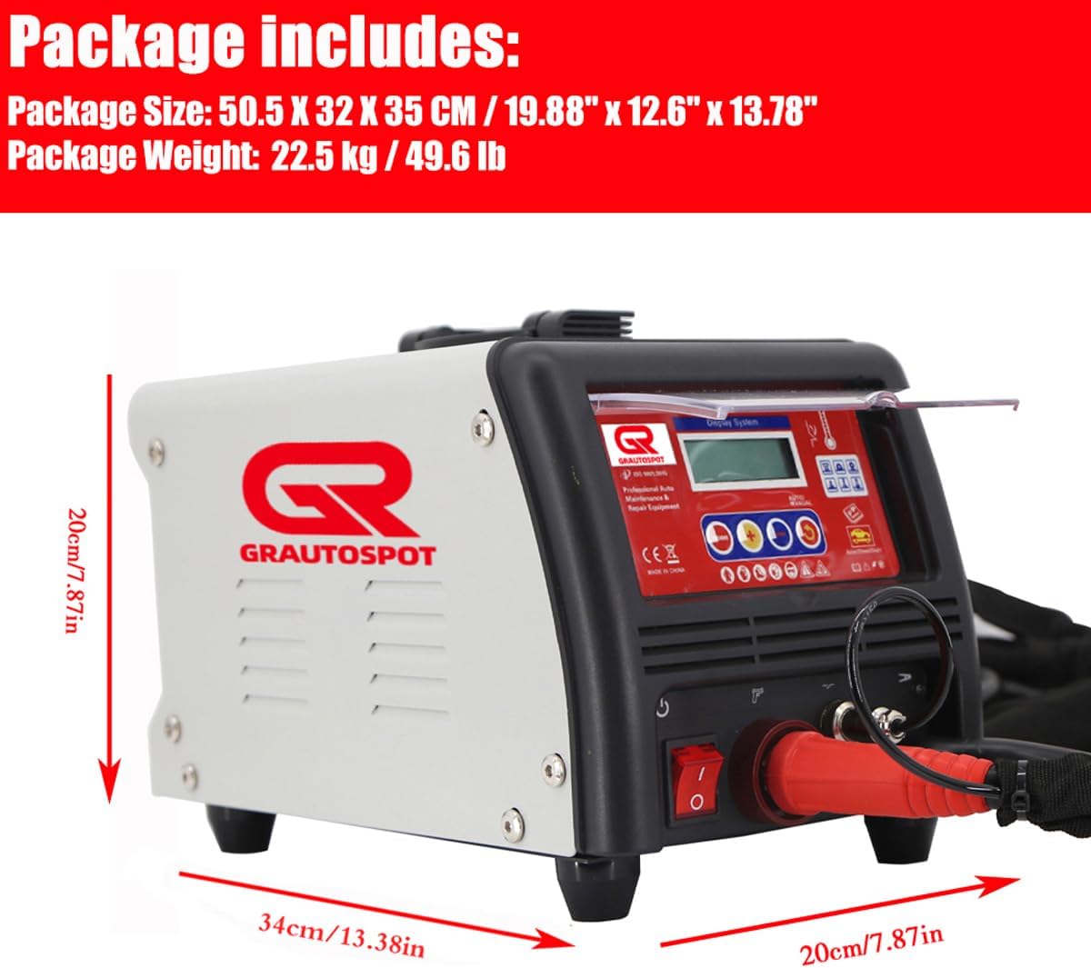 F98ES 110V Spot Welder Dent Puller,3KW Panel Spot Welder Puller,Stud Welder Machine,9 Models Spot Welding Machine for Car Body Dent Repair,Car Repair Shops