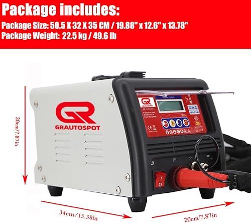 Miniatura 5 de Extractor de abolladuras de soldador por puntos F98ES 110V, extractor de soldador por puntos de panel de 3KW, máquina de soldadura de pernos, 9