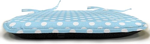 Miniatura 10 de Lunarable Juego de 6 cojines de asiento para silla subacuática, diseño de remolinos y puntos, diseño de peces con temática oceánica, vida marina,