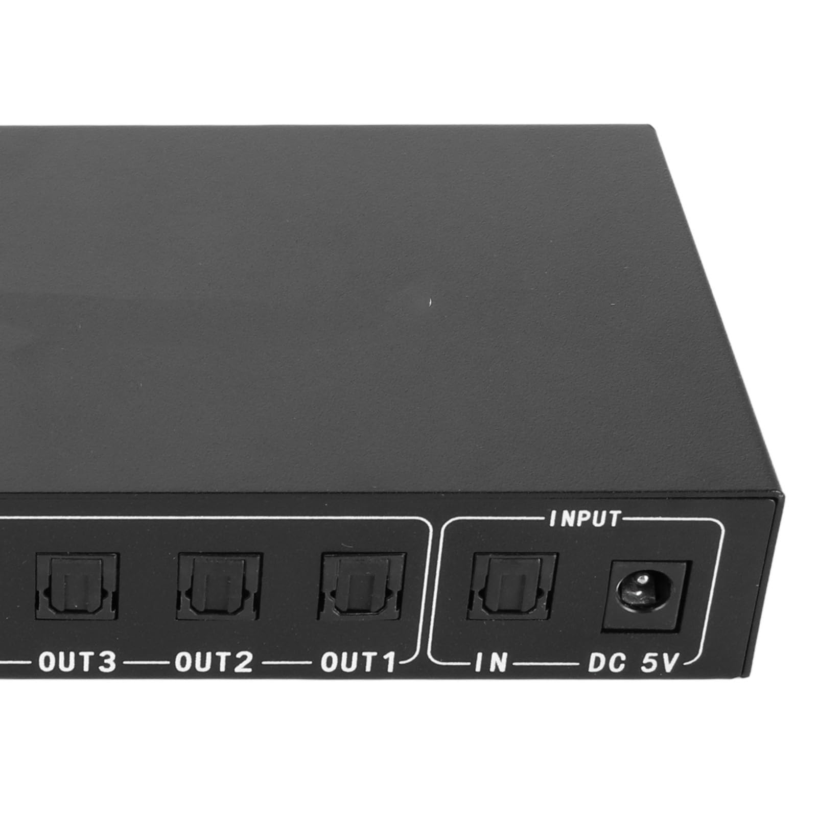 ASHATA Splitter Ottico Digitale FT18 1 in 8 Uscite, Splitter Audio in Fibra Ottica Toslink SPDIF per Lettore CD, Lettore DVD, Ricevitore, Supporto LPCM2.0 (Spina europea)