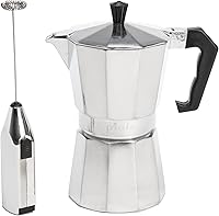 Vista 13 de Primula Cafetera Clásica para Estufa de Espresso y Café, Olla de Moka para Preparación de Café Italiano y Cubano, Cafetera Greca, Cafeteras, 12