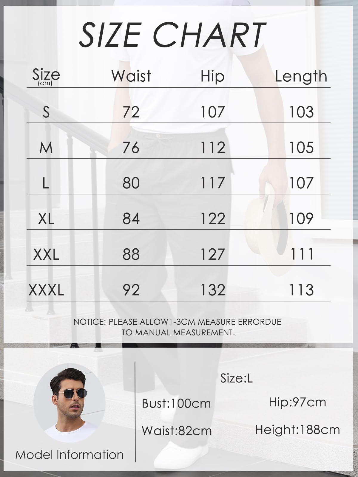 Pantalon Lino Hombre Pantalones Holgados de Ocio Pantalones Ligeros de Verano para Hombre con Bolsillos, Cintura Elástica y Cordón