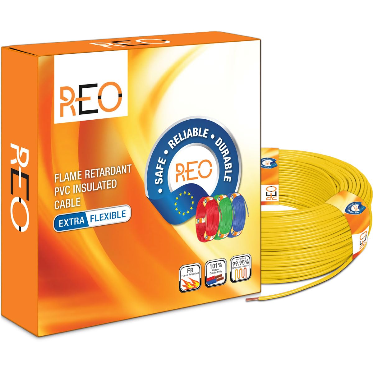 REO by Havells | 2.5 sqmm Copper Wire (90 meter -Red)| Class 5 Conductor (99.95% copper)|Flame Retardant - Extra Flexible PVC Insulated Cable Ideal for Domestic (WRFFDNYA11X0)-image-39