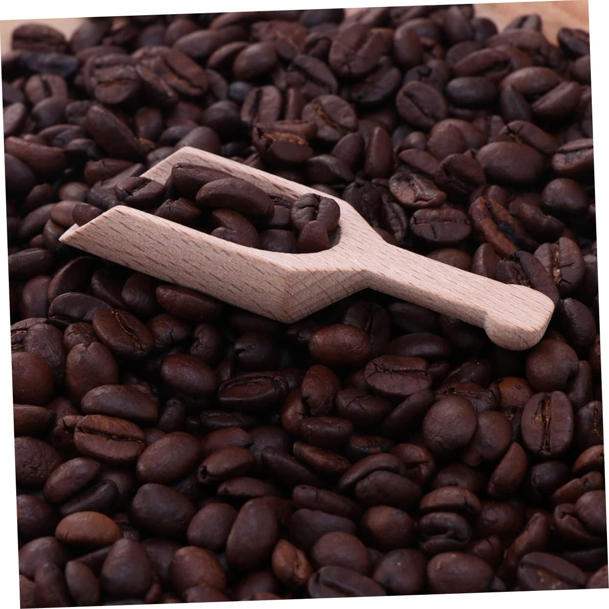DECHOUS 8pcs Tea Shovels Small Flat Handle Scoop for Flour and More Beech Teaspoons for Tea Houses Restaurants and Home Use