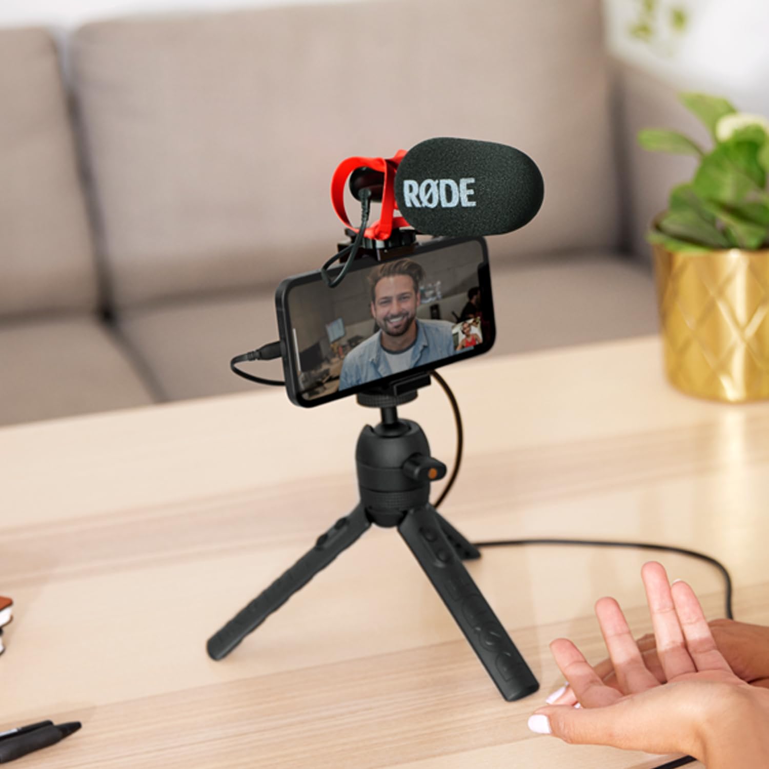 Rode Videomic Go II Helix Kamera/USB-Richtmikrofon mit keepdrum ADP07 TRRS-Adapter