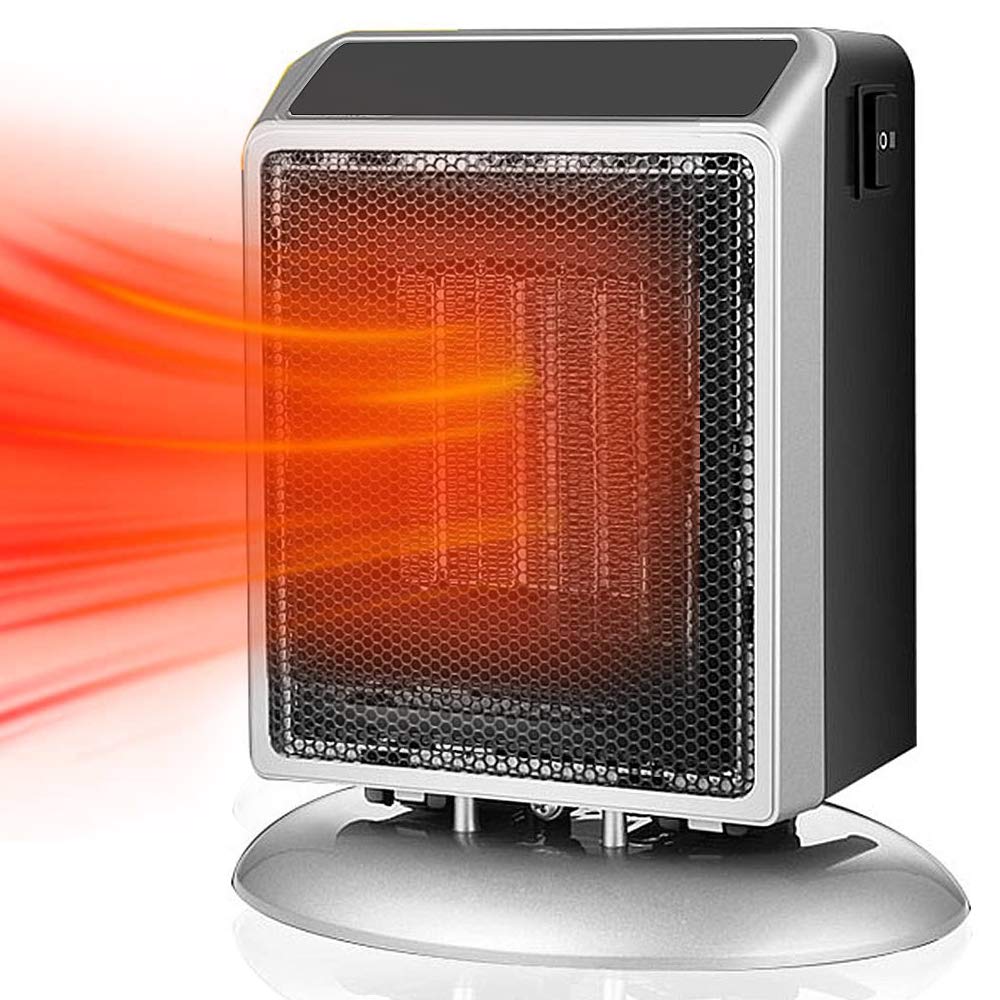 Small Ceramic Space Heater,Quiet Electric Portable Heater Fan,Heater with Thermostat with Tip-Over Protection and Overheat Protection for Home &Dorm& Office &Desktop and Kitchen