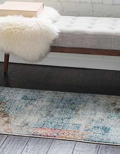 Miniatura 3 de Unique Loom Baracoa Collection - Alfombra de área Marimelena (2' 7" x 13' 1", alfombra de pasillo, multicolor  gris)