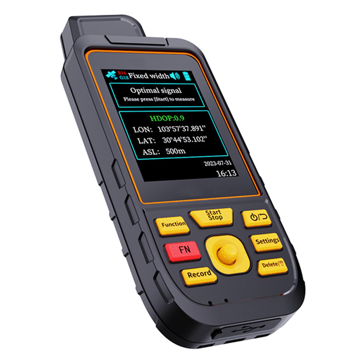 Attrezzatura per Topografia, Misuratore di Terreno GPS Ad Alta Precisione, con Schermo LCD da 3,6 Pollici, Trasformazione di Coordinate Multiple, Precisione di Posizionamento 1-2 M, 30 Ore di Lavoro