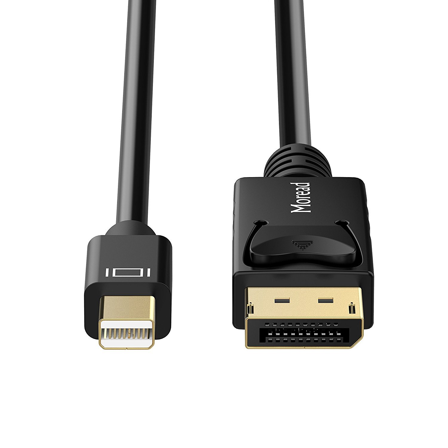 Moread mini DisplayPort su DisplayPort cavo cavo Thunderbolt Mini DisplayPort DP a DP placcato oro 4K risoluzione Ready?nero. nero 6 feet