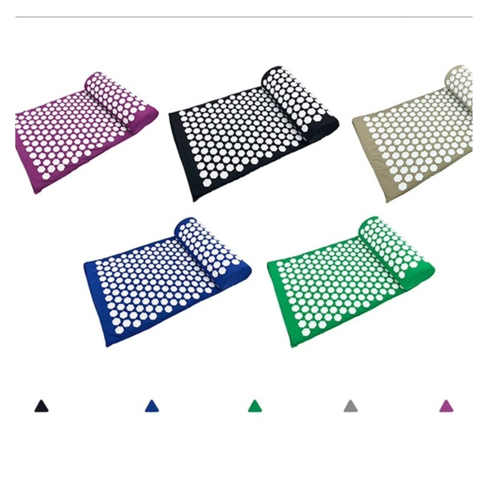 Coussin Massant 62 * 38cm Coussin de Massage Massage Tapis de Massage Acupressure Douleur du Corps Douleur du Corps Spike Acupuncture Mat/Oreiller Coussin Massant Chauffant(Blue)