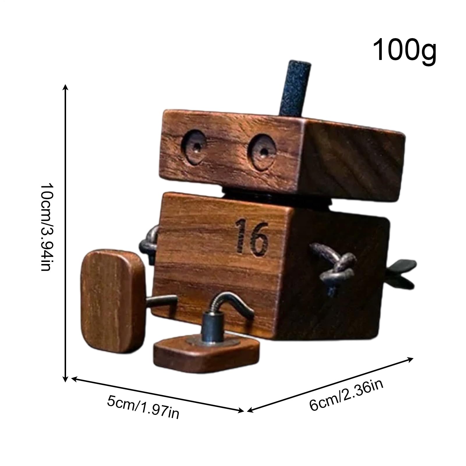 Shaking Feet Holzpuppe - Wackelmann Auto-Dekoration Mit Bewegungsensor
