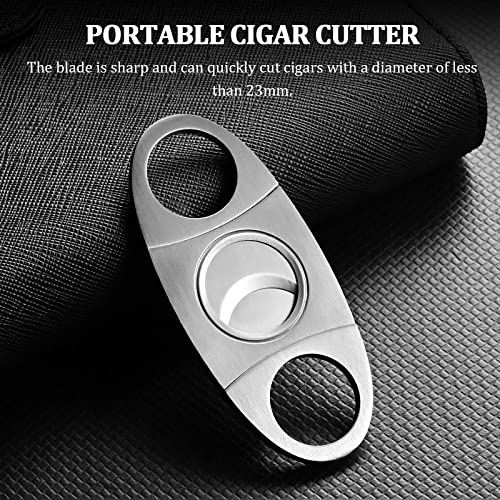 Cigarwong Cigar Cutter And Lighter Set Adjustable Torch Lighter Windproof Cigar Accessories With Gift Box #TOP7