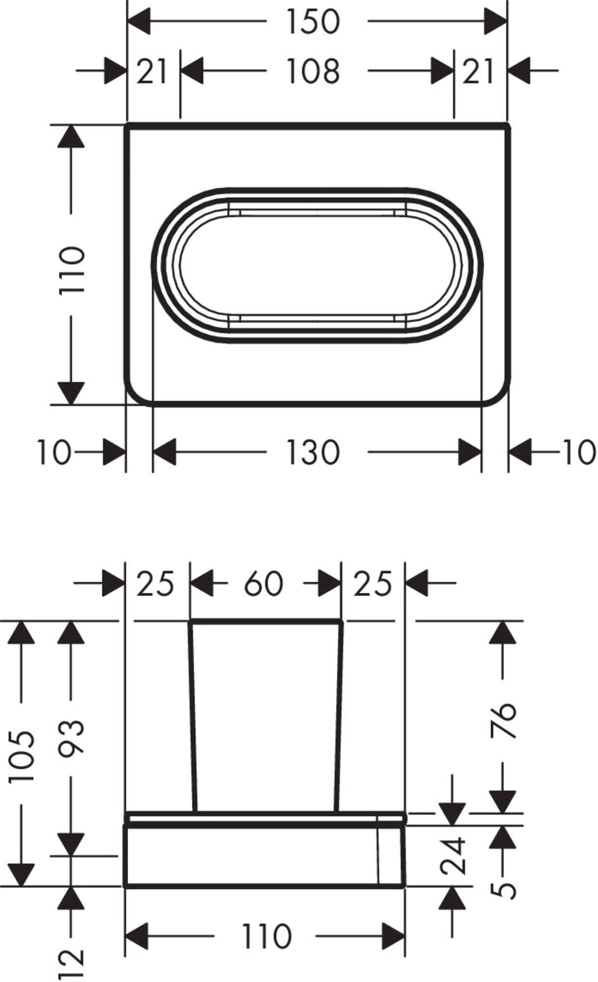 Hansgrohe Axor Universal Zahnputzbecher, 42834000
