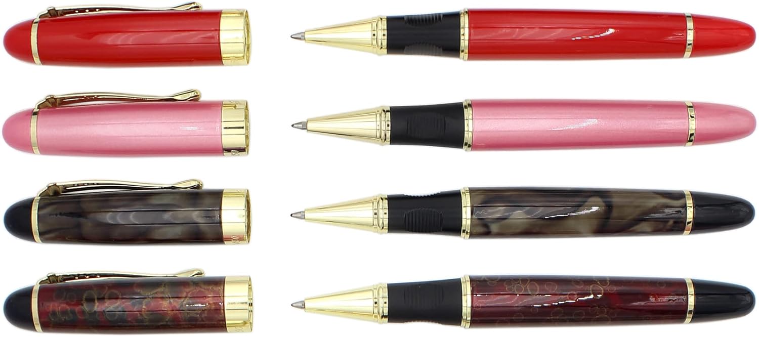 Gullor 4 Pieces Jinhao 450 Rollerball Pen in 4 Colors, Multicolor B