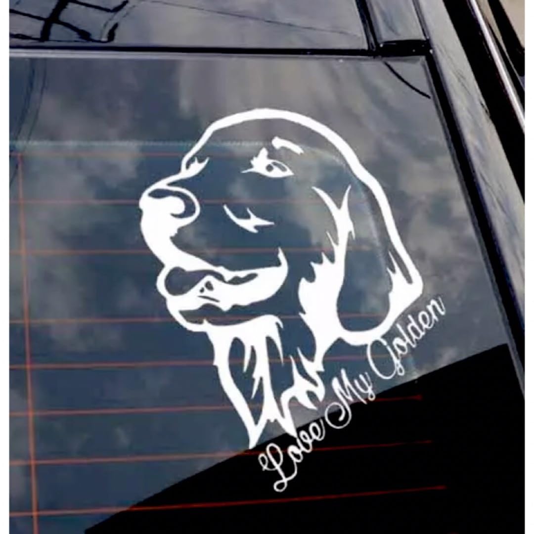 ゴールデンレトリバー ステッカー 犬 車 おしゃれ ゴールデン シルバー