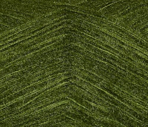 Image of M.G ENTERPRISE Knitting Wool Yarn, Soft Fancy Feather Wool Mehndi 400 GMS Best Used with Knitting Needles, Soft Fancy Wool-KF Art-AFBD