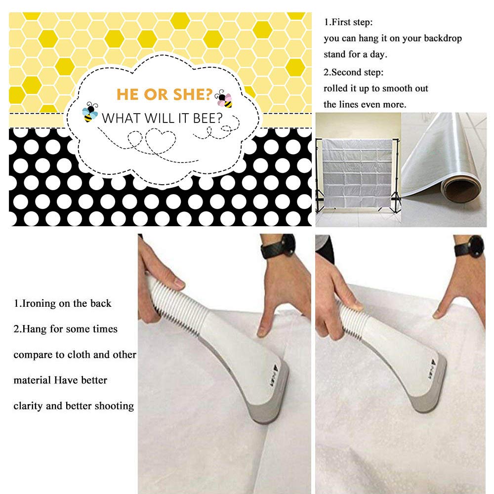 Fanghui 7x5ft Bee Theme Gender Reveal Party Photography Backdrop Bumble Bee He Or She What Will It Bee Background Honeycomb Dots Bee Day Party Banner Supplies Photobooth Props Amazon Sg Electronics