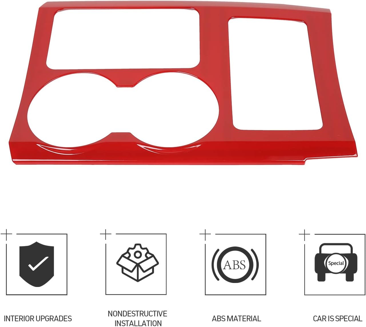 Auto Accessories Gear Panel Decoration Frame Cover Trim for 2009-2014 Ford F150 (Red)