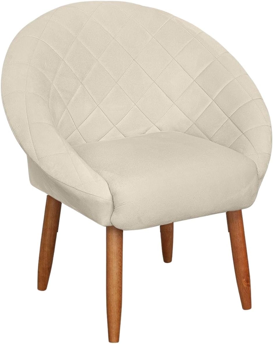 Poltrona Cadeira para Recepção sala de estar Sala de Leitura resistente reforçada tecido veludo pés madeira MOBLAN decor