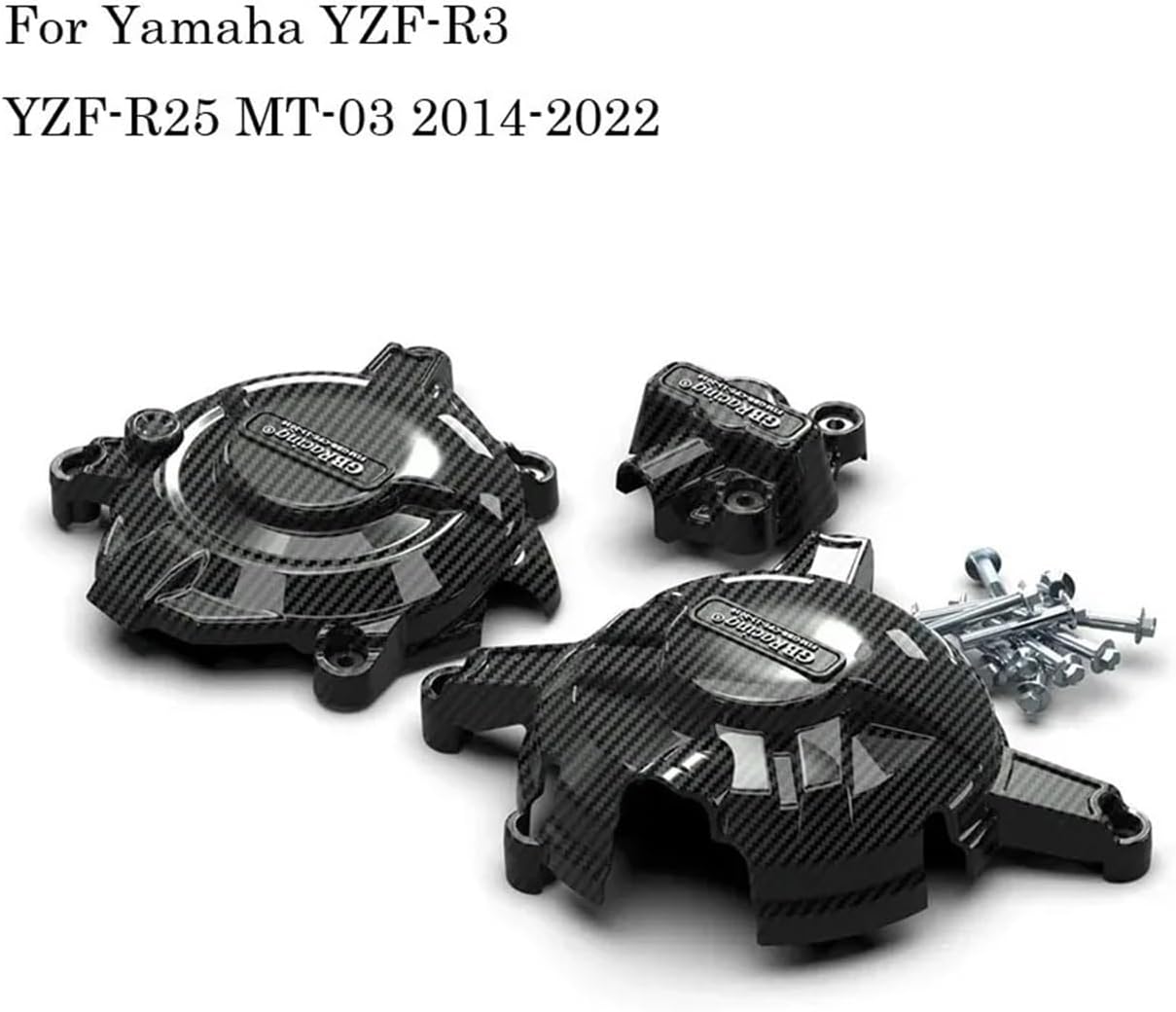 jiningxinxin Motorcycles Engine Covers Protectors Compatible With YZF-R3 YZF-R25 MT-03 For GB Racing Protection Set Case(WATER PUMP-BK-1Pcs)