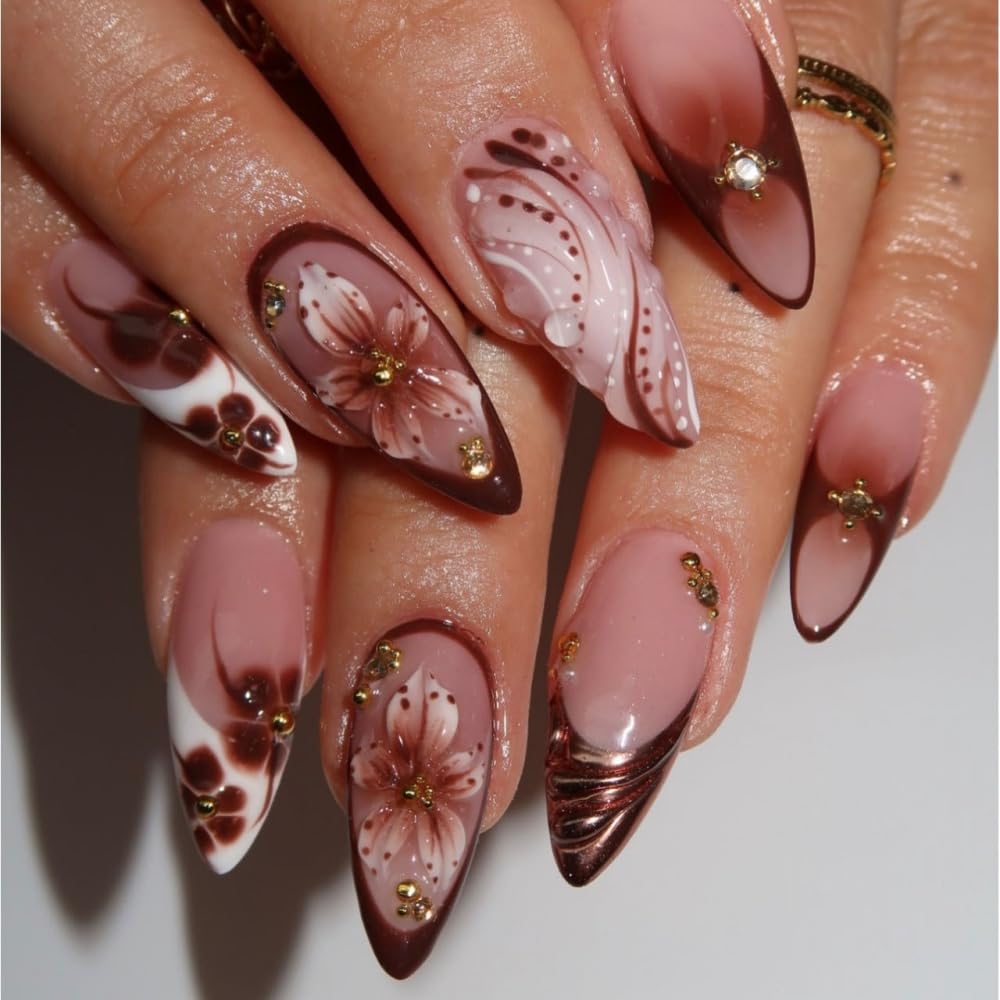 French Tips Press On Nails - Almond Design -2 French Tips Press On Nails - Almond Design -2