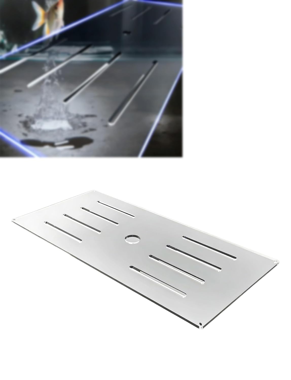 5mm Acrylic Aquarium Cover - Non-Jump Fish Tank Lid for Turtle, Arowana - Blocks Cats & Debris(15.7x15.7in/40x40cm)