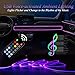 Yilampu Interior Car Neon Accent LED Strip Lights With Remote Control - 276inch Fiber Optic Ambient Lighting Kit, 8 Colors, Sync to Music, RGB 5 in 1