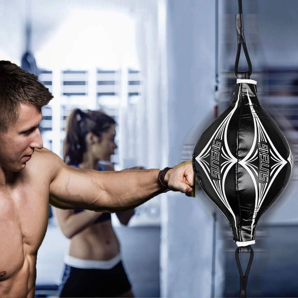 Sfeexun Double End Punching Bag, Boxing Speed Ball with Air Pump and A Pair of Hand Protectors, Speed Training Bag Perfect for Gym MMA Boxing Sports Adult Kids Men Women (Black&Red) : Sports & Outdoors