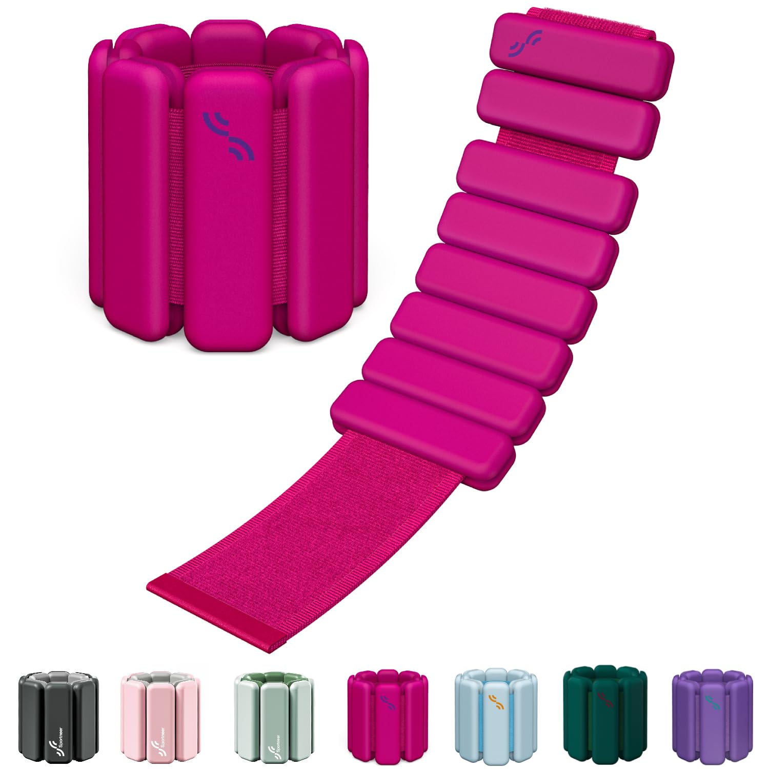 Sportneer Wrist &amp; Ankle Weights for Women Men, Silicone Weighted Bangles