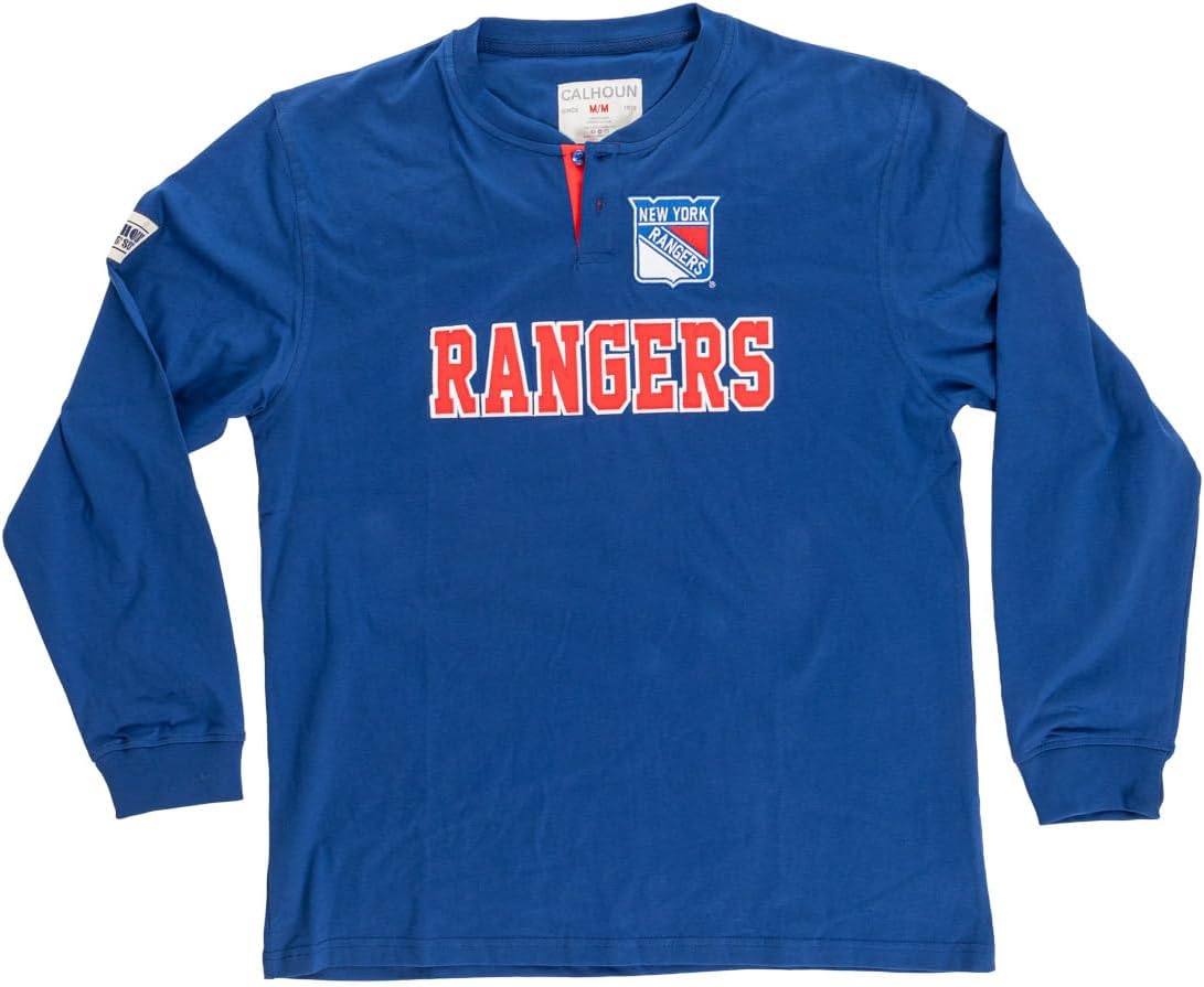 Calhoun NHL Surf & Skate Mens Henley Long Sleeve Shirt - Image 5