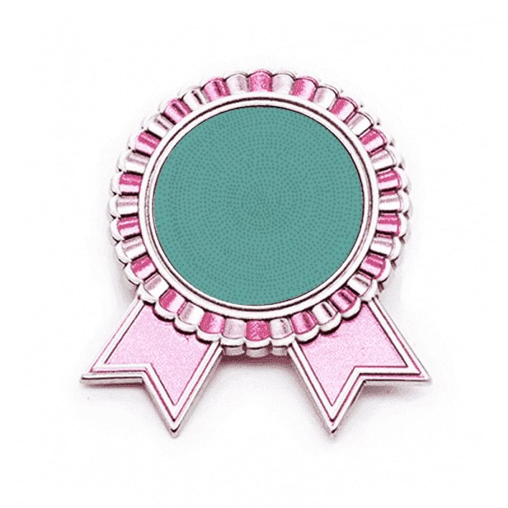 Broche lignes pointillées bleues en métal rose M, accessoire chic - 4