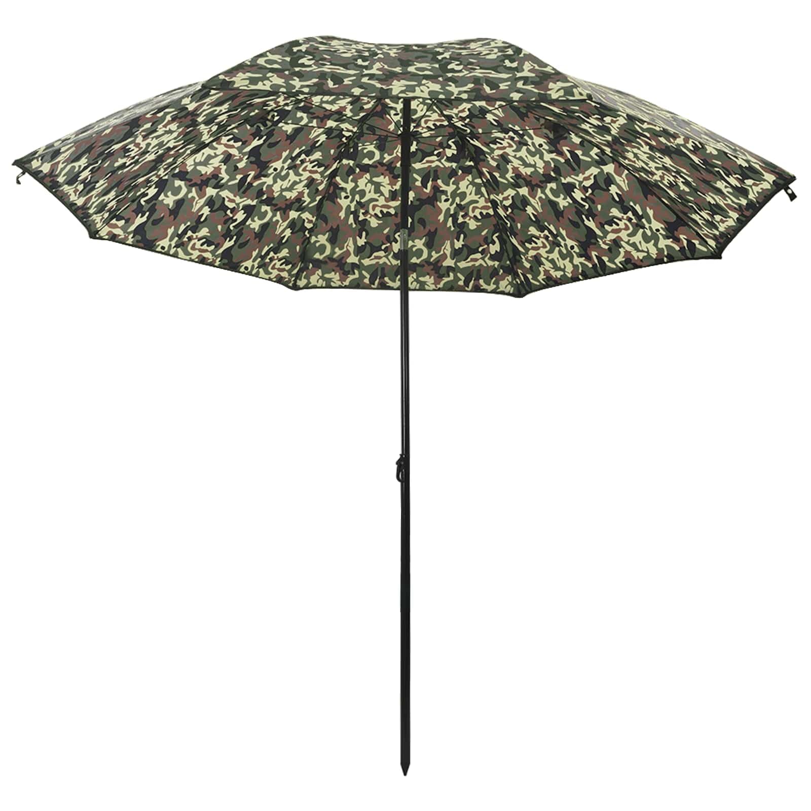 Parasol wędkarski, maskujący, 300 x 240 cm, poliester Oxford, pochylony, ze ścianami bocznymi, odporny na promieniowanie UV i wodoodporny, do ogrodu, na taras, do wędkowania