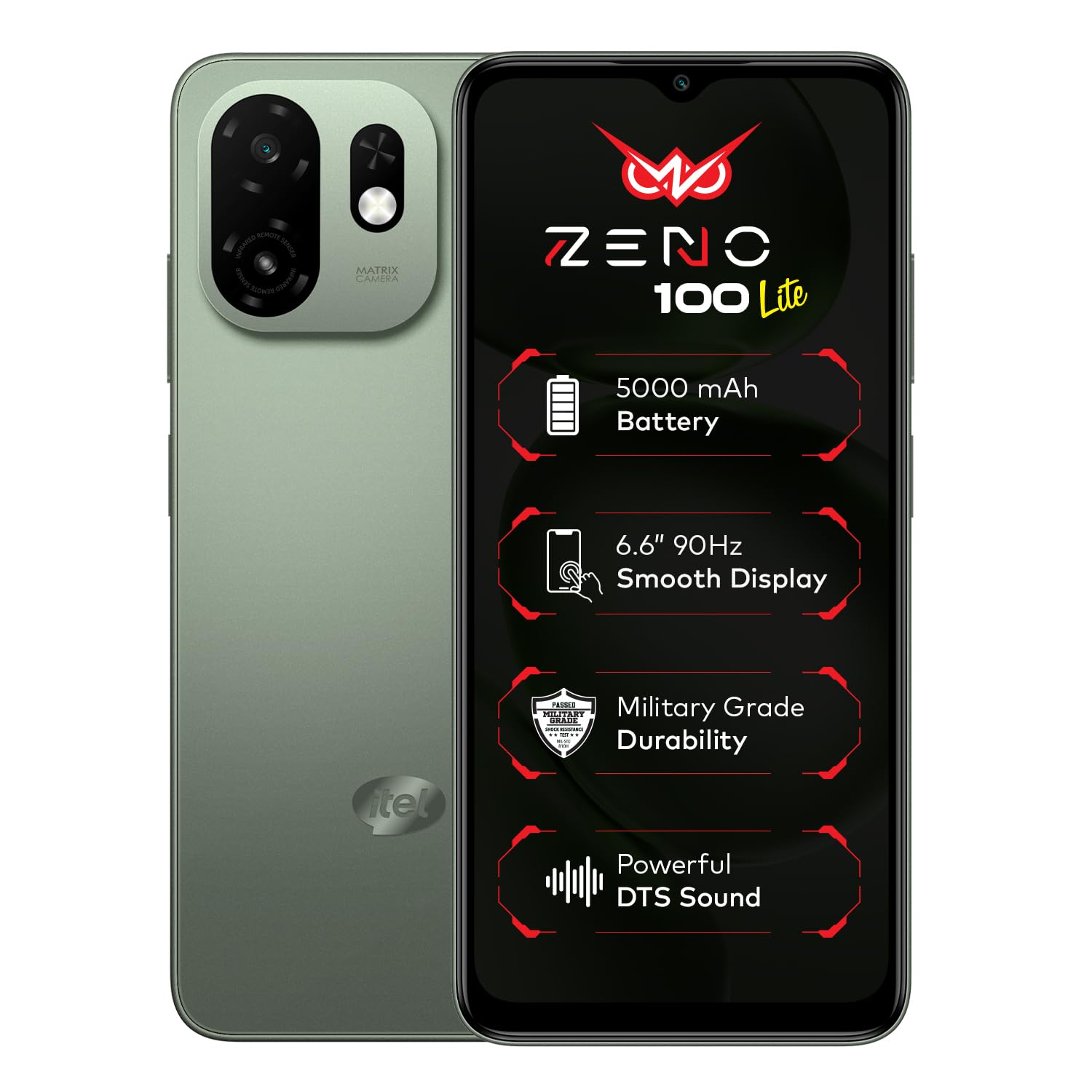 Zeno 100 Lite | UNISOC Octa-Core Processor | 2GB + 4GB RAM 64GB Storage | 5000mAh Battery | 6.6" HD+ 90Hz Display | DTS Sound | Silk Green-picture-26