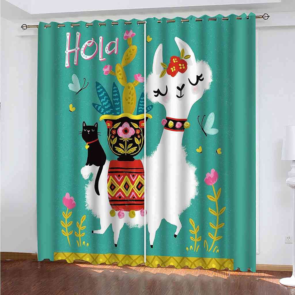 Rideau occultant à oeillets alpaga blanc en polyester de qualité supérieure 264x160cm